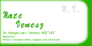 mate venesz business card